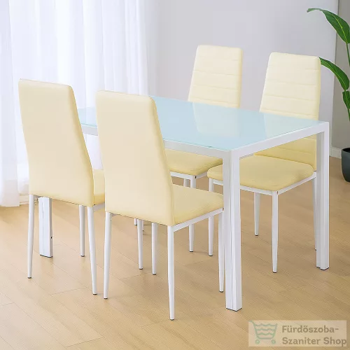 Leziter Tino NOVA Étkezőszék bézs textilbőr + fém MDC-001-Beige