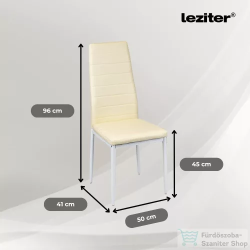 Leziter Tino NOVA Étkezőszék bézs textilbőr + fém MDC-001-Beige