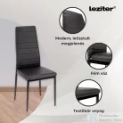 Leziter Tino NOVA Étkezőszék fekete textilbőr + fém - fekete MDC-001-Black