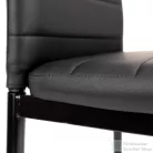 Leziter Tino NOVA Étkezőszék fekete textilbőr + fém - fekete MDC-001-Black