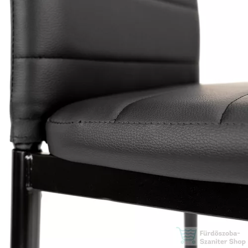 Leziter Tino NOVA Étkezőszék fekete textilbőr + fém - fekete MDC-001-Black