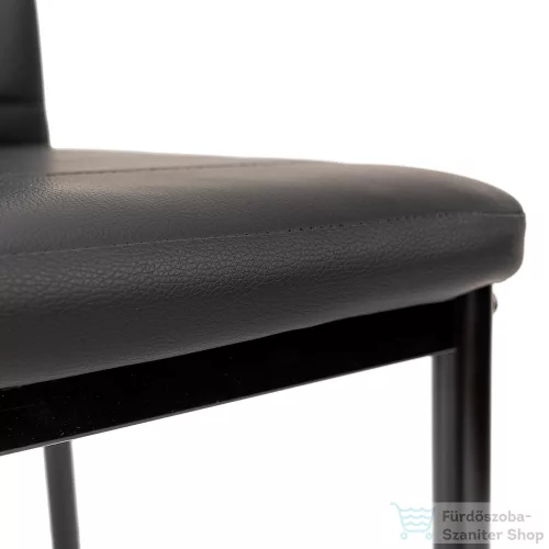 Leziter Tino NOVA Étkezőszék fekete textilbőr + fém - fekete MDC-001-Black