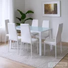 Leziter Tino NOVA Étkezőszék fehér textilbőr + fém - fehér MDC-001-White
