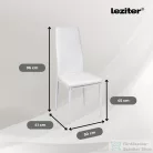 Leziter Tino NOVA Étkezőszék fehér textilbőr + fém - fehér MDC-001-White