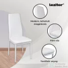Leziter Tino NOVA Étkezőszék fehér textilbőr + fém - fehér MDC-001-White