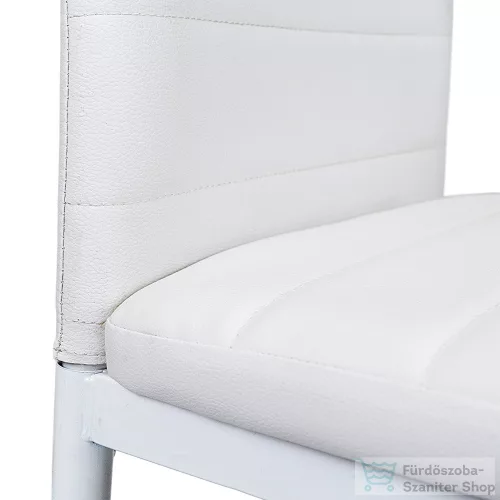 Leziter Tino NOVA Étkezőszék fehér textilbőr + fém - fehér MDC-001-White