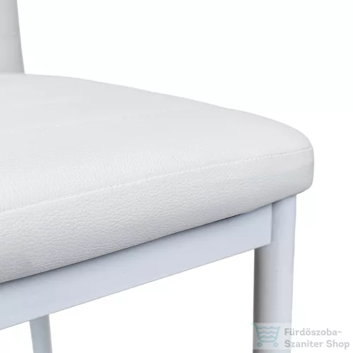 Leziter Tino NOVA Étkezőszék fehér textilbőr + fém - fehér MDC-001-White
