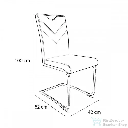 Leziter Letti étkezőszék, fehér színben MDC-144-White