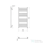 Sapho METRO-E elektromos radiátor, 500x1060mm, 400 W, matt fekete (ME410B)