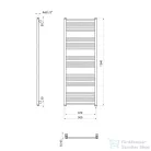 Sapho METRO-E elektromos radiátor, 500x1340mm, 500 W, fehér (ME513)