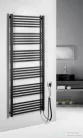 Sapho METRO-E elektromos radiátor, 600x1620mm, 800 W, matt fekete (ME616B)