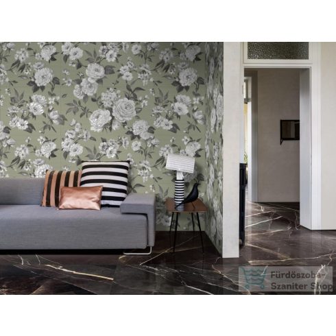 Marazzi Grande Marble Look Calacatta Black Lux Rett.120x120 cm-es padlólap MEN5