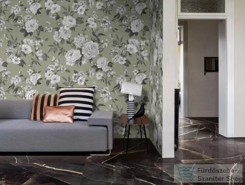 Marazzi Grande Marble Look Calacatta Black Lux Rett.120x120 cm-es padlólap MEN5