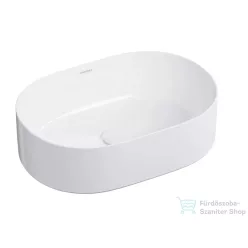   OMNIRES MESA 46x31,5 cm-es pultra ültethető kerámia mosdó leeresztő nélkül, fényes fehér MESA460BP