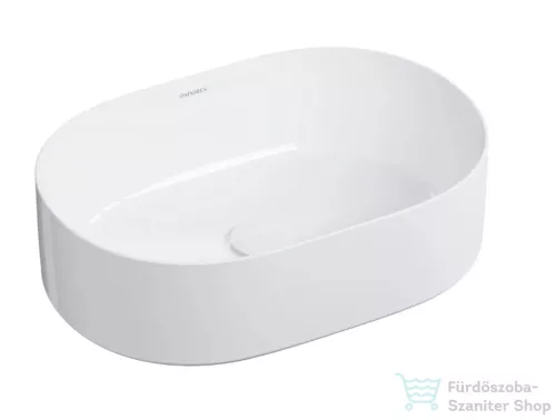OMNIRES MESA 46x31,5 cm-es pultra ültethető kerámia mosdó leeresztő nélkül, fényes fehér MESA460BP