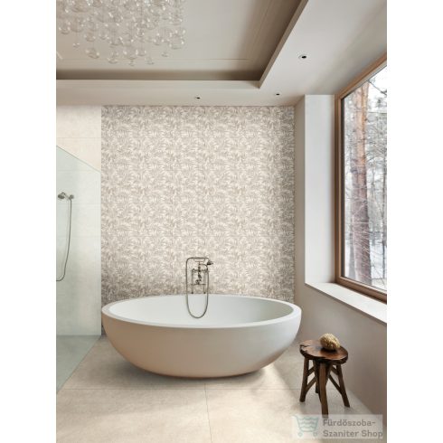 Marazzi Limestone Wall Decoro Agrifoglio Ivory Touch Rett.40x120 cm-es fali csempe,MFCP