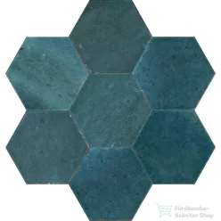   Marazzi Lume Esagona Blue Lux 21x18,2 cm-es padlólap és fali csempe MFFF