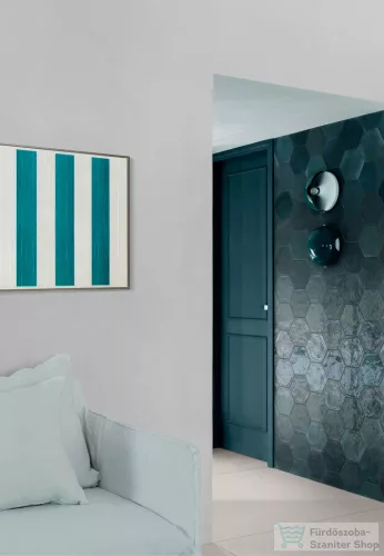 Marazzi Lume Esagona Blue Lux 21x18,2 cm-es padlólap és fali csempe MFFF