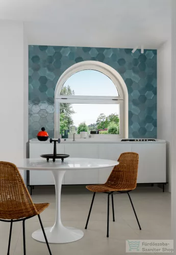 Marazzi Lume Esagona Blue Lux 21x18,2 cm-es padlólap és fali csempe MFFF