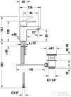 Duravit MANHATTAN S mosdó csaptelep automata leeresztővel, króm MH1010001010