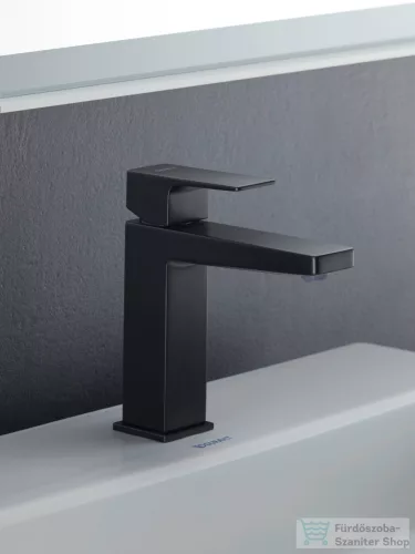 Duravit MANHATTAN M mosdó csaptelep automata leeresztővel, matt fekete MH1020001046