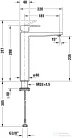Duravit MANHATTAN XL magasított mosdó csaptelep leeresztő nélkül, matt fekete MH1040002046