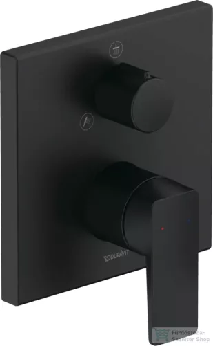 Duravit MANHATTAN falsík alatti kád/zuhany csaptelep alaptest nélkül, matt fekete MH4210012046