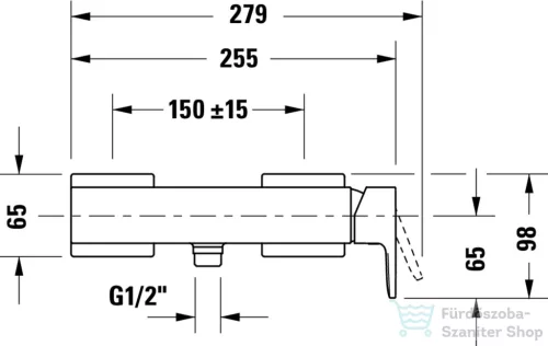 Duravit MANHATTAN zuhany csaptelep zuhanyszett nélkül, króm MH4230000010