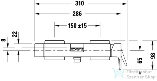 Duravit MANHATTAN kádtöltő csaptelep zuhanyszett nélkül, matt fekete MH5230000046