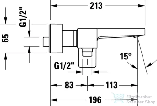 Duravit MANHATTAN kádtöltő csaptelep zuhanyszett nélkül, matt fekete MH5230000046