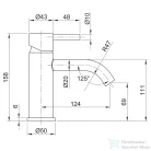 Sapho MINIMAL mosdó csaptelep, leeresztő nélkül, inox MI002