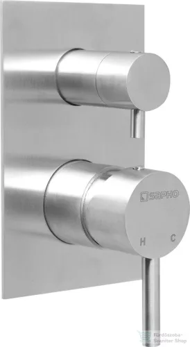 Sapho Minimal falba süllyesztett kádcsaptelep zuhanyváltóval, inox MI042