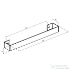 Sapho TABELLA törölközőtartó 520mm, csiszolt rozsdamentes acél MI520