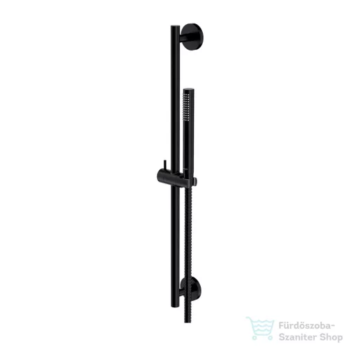 Omnires MICROPHONE rudas zuhanyszett, matt fekete MICROPHONE-SBL