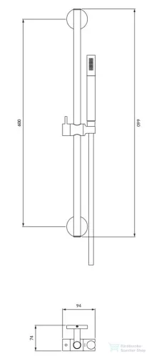 Omnires MICROPHONE rudas zuhanyszett, szálcsiszolt arany színű MICROPHONE-SGLB