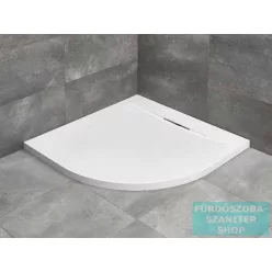  Radaway Giaros A 90x90 íves műmárvány zuhanytálca lábbal és 5SL1 zuhanyszifonnal MKGA9090-03