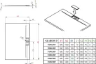 Radaway Giaros D 140x90 szögletes műmárvány zuhanytálca 5SL1 zuhanyszifonnal MKGD1490-03