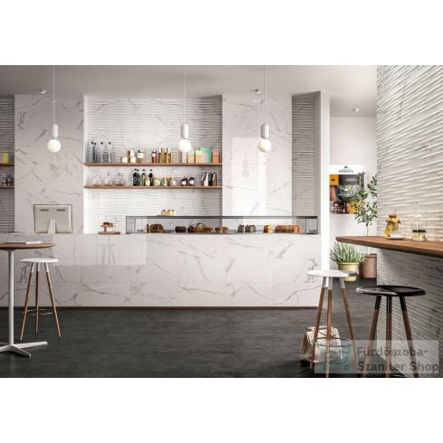 Marazzi Mystone Silverstone Nero Rett.30x120 cm-es padlólap MLSP