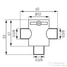 Ferro Mechanikus keverőszelep 3/8, érintésmentes csaptelepekhez, szelepekhez MM10