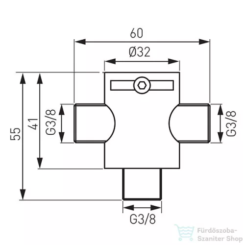 Ferro Mechanikus keverőszelep 3/8, érintésmentes csaptelepekhez, szelepekhez MM10