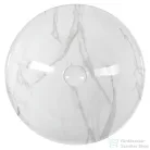 Sapho DALMA kerámiamosdó, 42x42x16,5cm, fehér márvány (MM117)