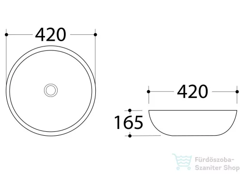Sapho DALMA kerámiamosdó, 42x42x16,5cm, bézs márvány (MM127)