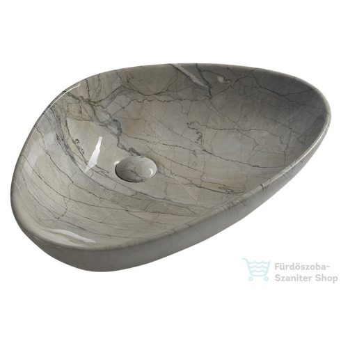Sapho DALMA kerámiamosdó, 58,5x39x14cm, szürke márvány (MM213)