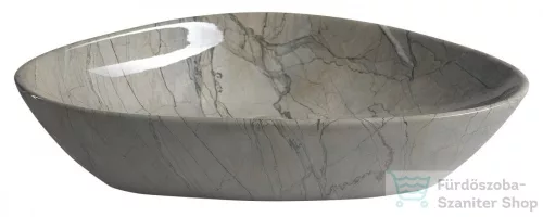 Sapho DALMA kerámiamosdó, 58,5x39x14cm, szürke márvány (MM213)