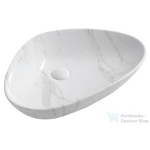   Sapho DALMA kerámiamosdó, 58,5x39x14cm, fehér márvány (MM217)