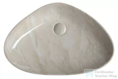 Sapho DALMA kerámiamosdó, 58,5x39x14cm, bézs márvány (MM227)