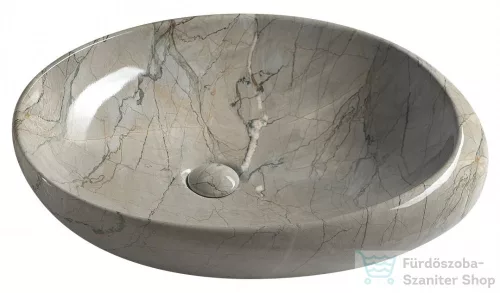 Sapho DALMA kerámiamosdó, 68x44x16,5cm, szürke márvány (MM313)