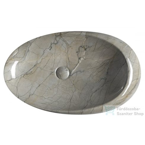 Sapho DALMA kerámiamosdó, 68x44x16,5cm, szürke márvány (MM313)