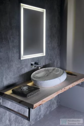 Sapho DALMA kerámiamosdó, 68x44x16,5cm, fehér márvány (MM317)