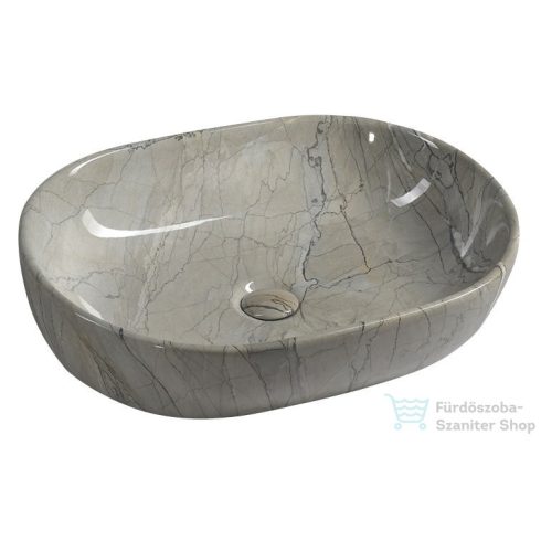 Sapho DALMA kerámiamosdó, 59x42x14cm, szürke márvány (MM413)